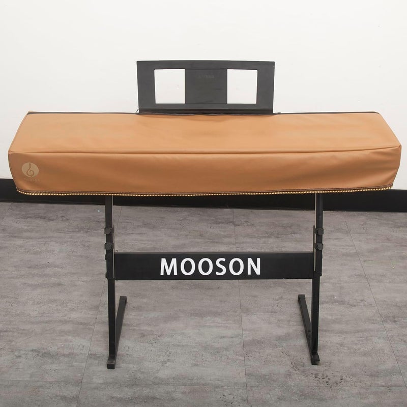 mooson Keyboard Piano Cover Digital Piano Dust Covers Luxury Soft and Premium Surface Thickening Electronic Organ Covering Keyboard Update Encasement (Brown) - Image 3